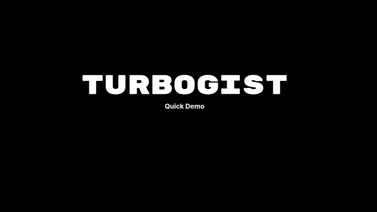 TurboGist Demo