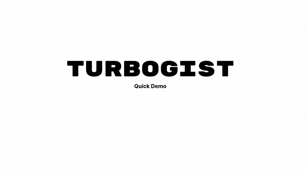 TurboGist Demo